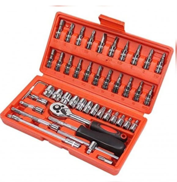 SET DE HERRAMIENTAS 46 LLAVE DE 1/4